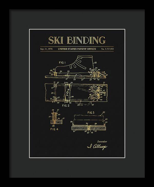 Ski Binding Gold Patent Us3727933a