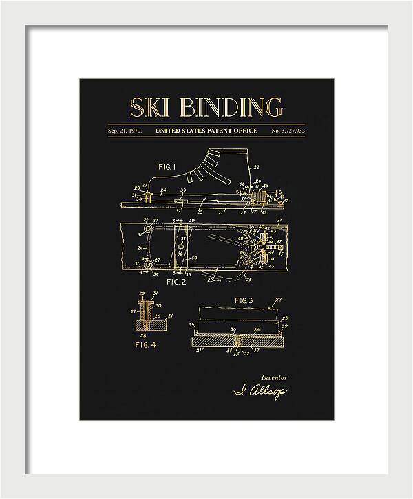 Ski Binding Gold Patent Us3727933a