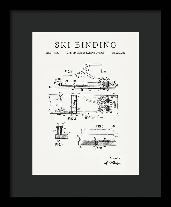 Ski Binding Minimalist Patent Us3727933a