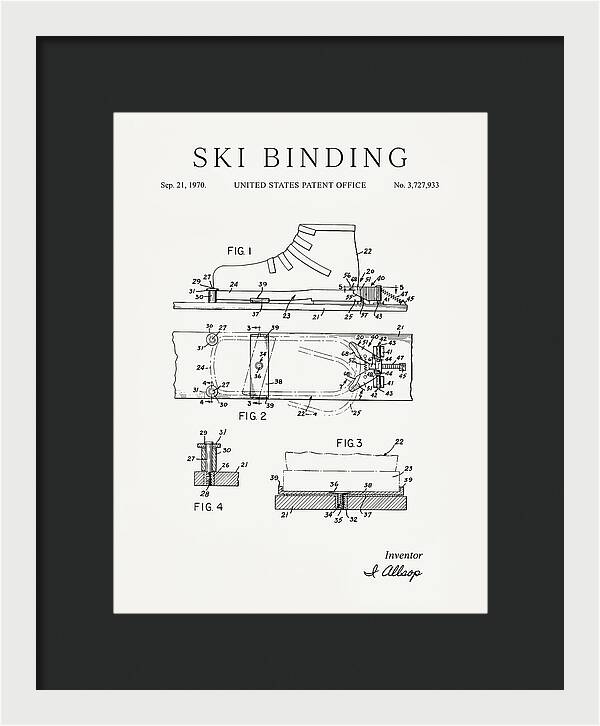 Ski Binding Minimalist Patent Us3727933a
