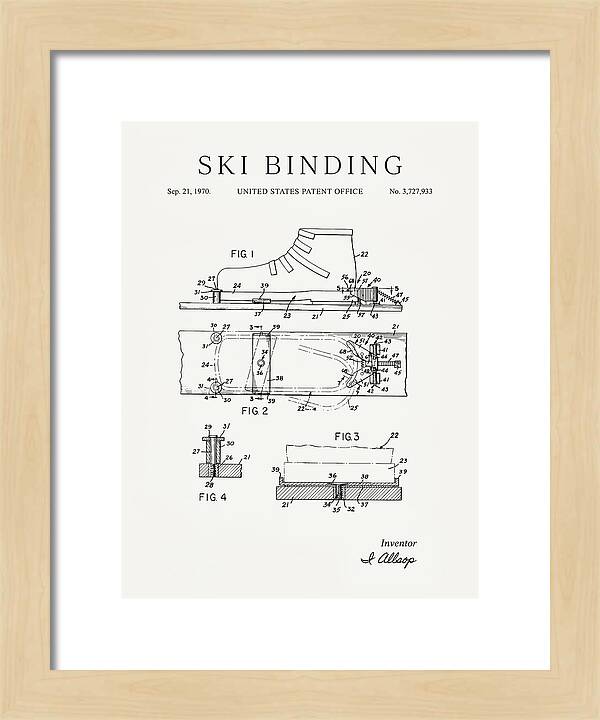 Ski Binding Minimalist Patent Us3727933a