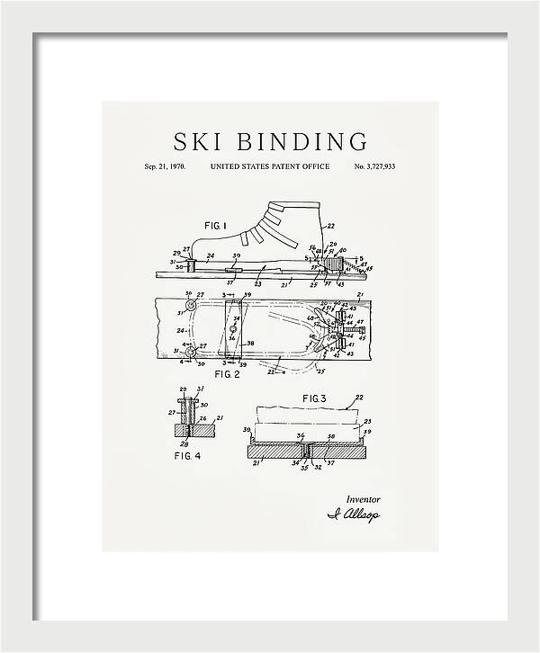 Ski Binding Minimalist Patent Us3727933a