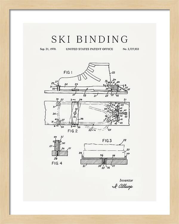 Ski Binding Minimalist Patent Us3727933a