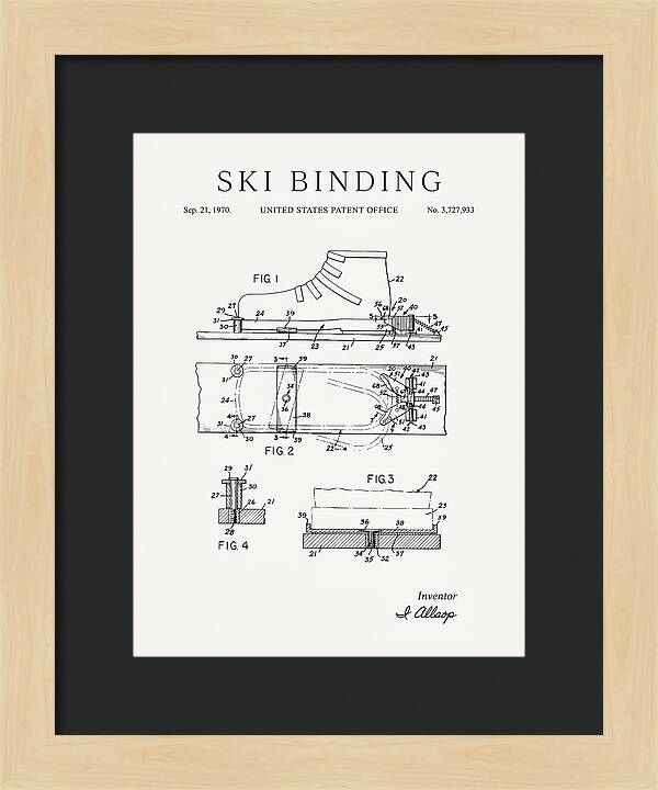 Ski Binding Minimalist Patent Us3727933a