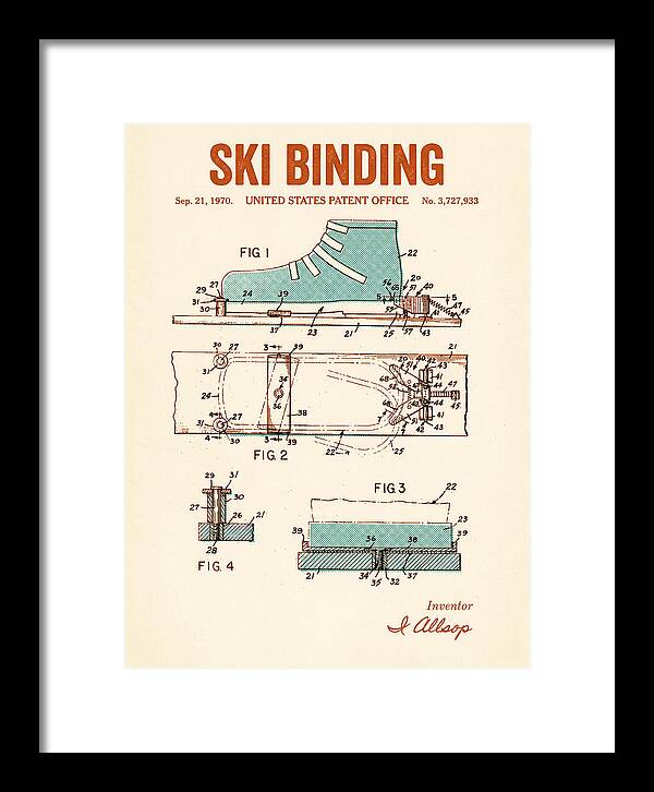 Ski Binding Retro Patent Us3727933a