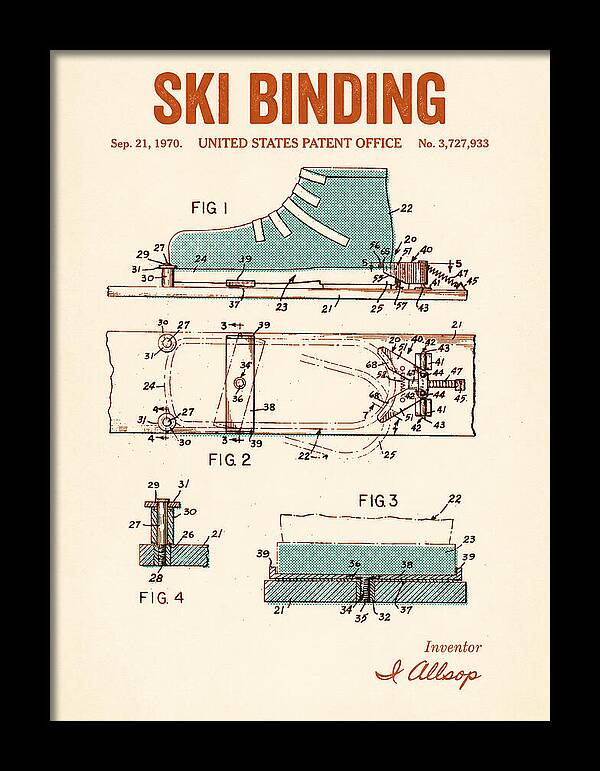 Ski Binding Retro Patent Us3727933a