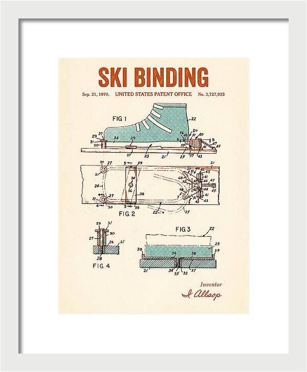 Ski Binding Retro Patent Us3727933a