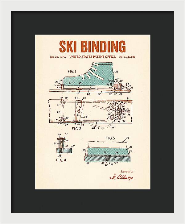 Ski Binding Retro Patent Us3727933a
