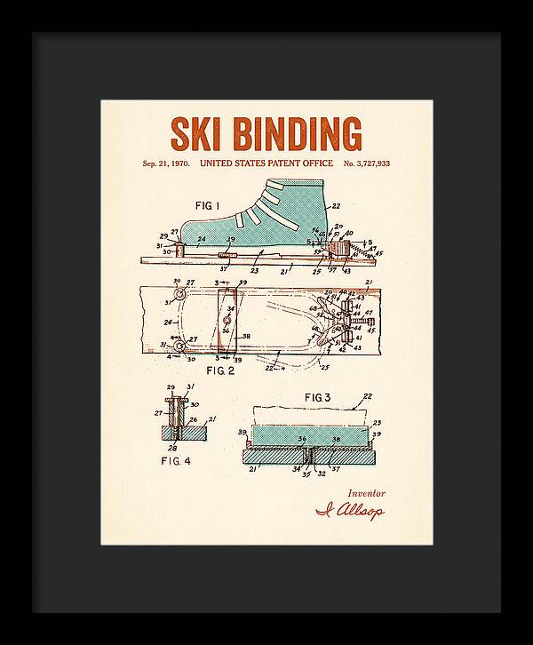 Ski Binding Retro Patent Us3727933a