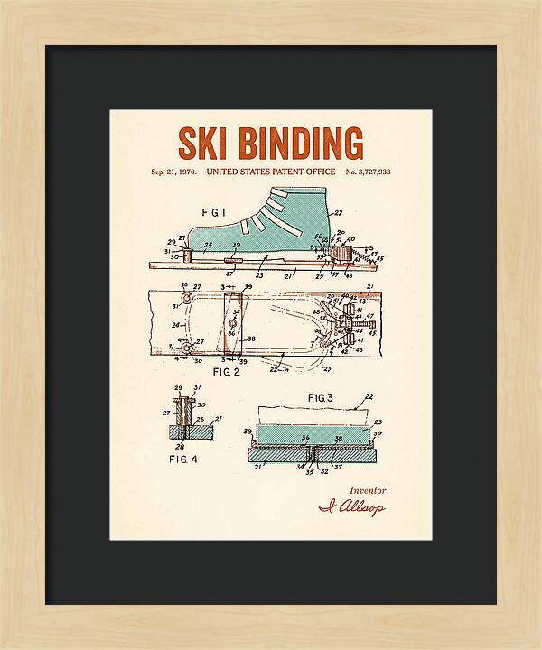 Ski Binding Retro Patent Us3727933a