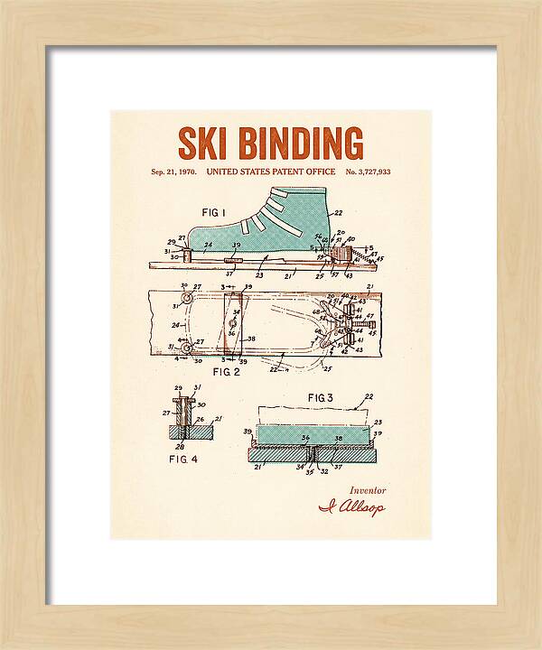 Ski Binding Retro Patent Us3727933a