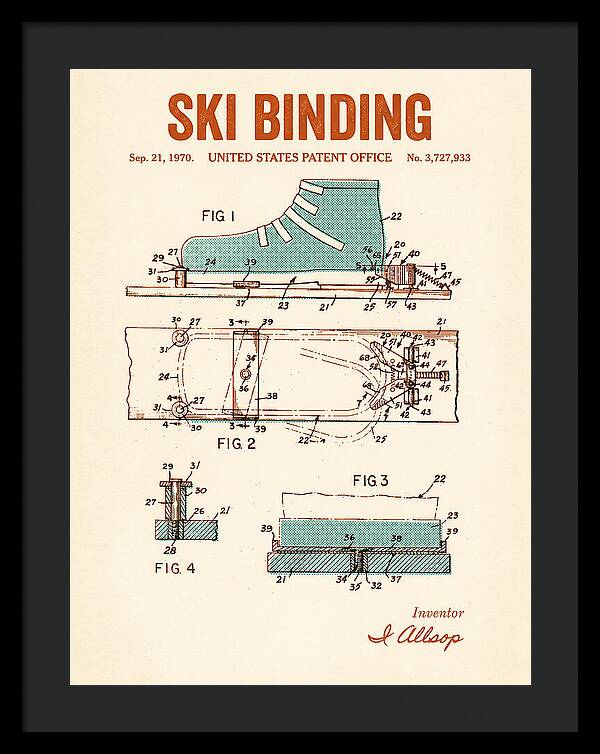 Ski Binding Retro Patent Us3727933a