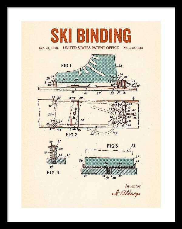 Ski Binding Retro Patent Us3727933a