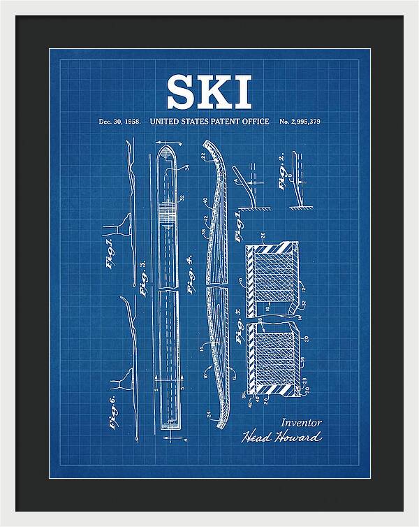 Ski Head Blueprint Patent Us2995379a