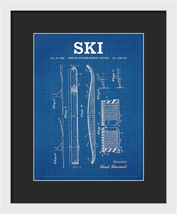 Ski Head Blueprint Patent Us2995379a