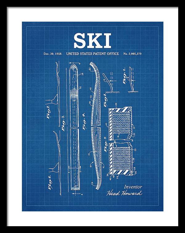 Ski Head Blueprint Patent Us2995379a