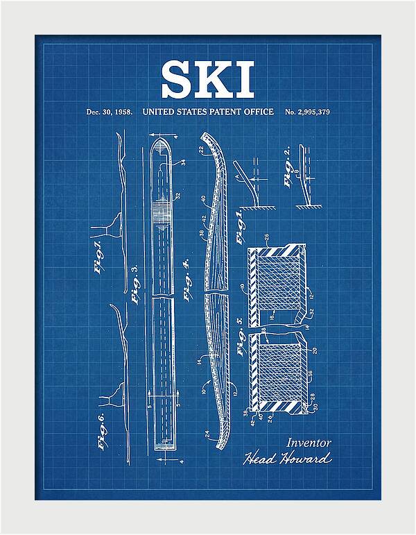 Ski Head Blueprint Patent Us2995379a