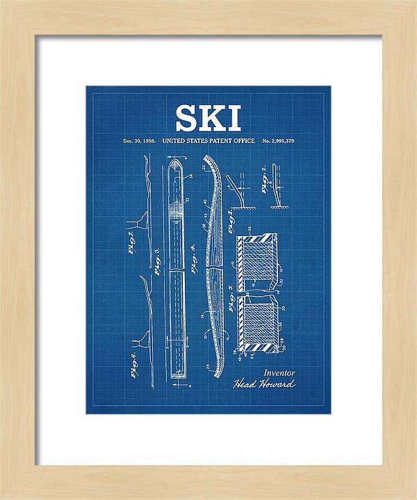 Ski Head Blueprint Patent Us2995379a