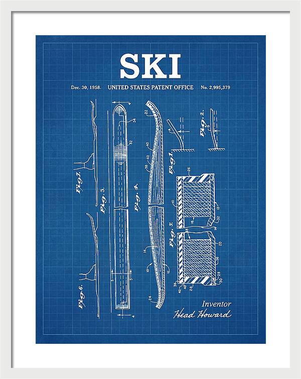 Ski Head Blueprint Patent Us2995379a