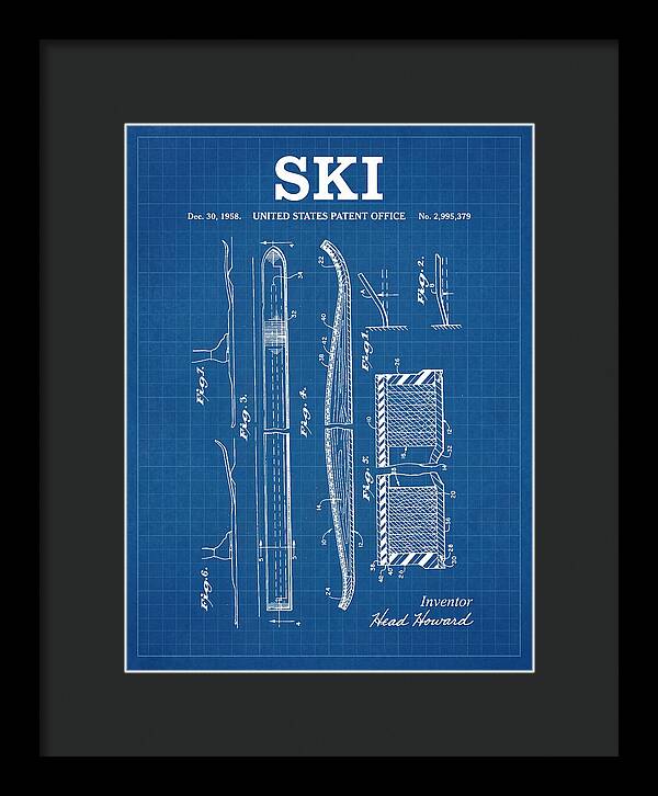 Ski Head Blueprint Patent Us2995379a