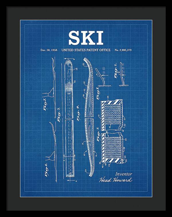 Ski Head Blueprint Patent Us2995379a