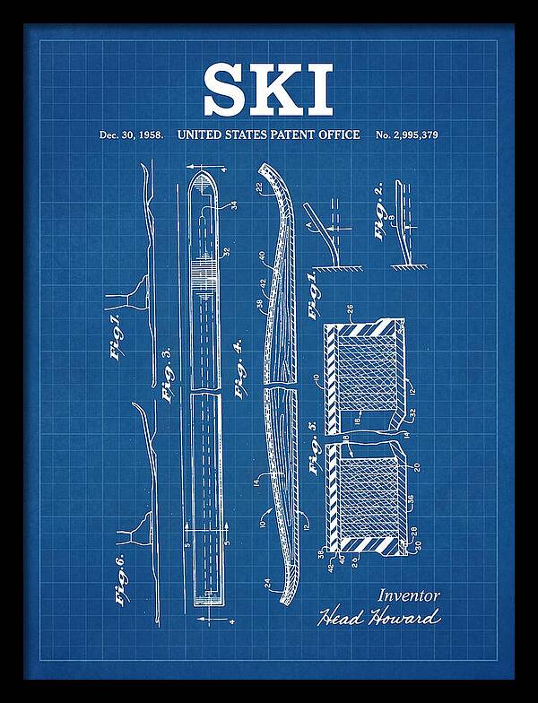 Ski Head Blueprint Patent Us2995379a