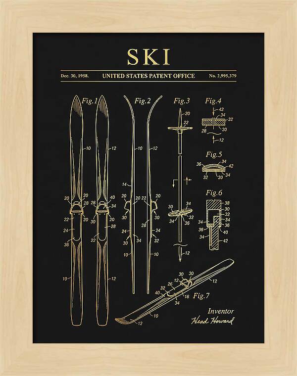 Ski Head Gold Patent Us2995379a