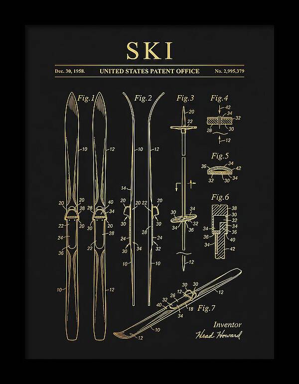 Ski Head Gold Patent Us2995379a