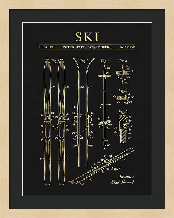 Ski Head Gold Patent Us2995379a