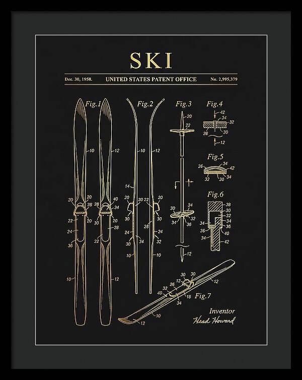 Ski Head Gold Patent Us2995379a
