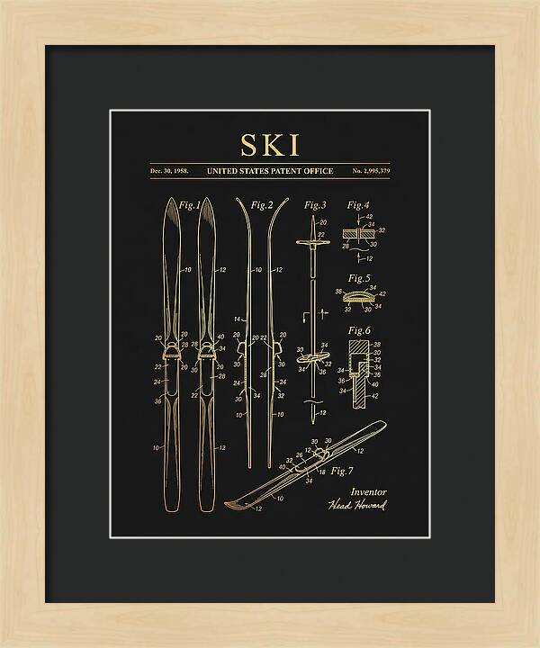 Ski Head Gold Patent Us2995379a
