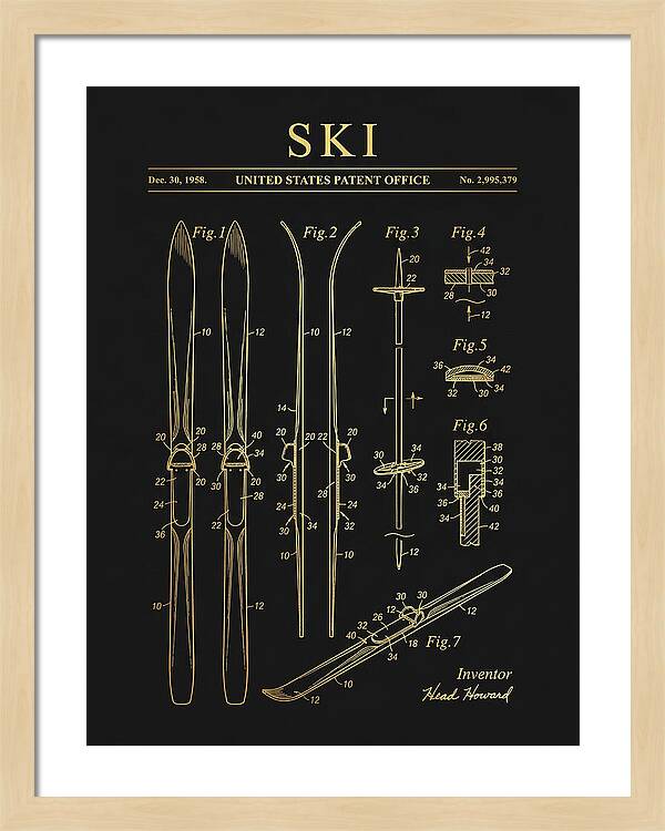 Ski Head Gold Patent Us2995379a