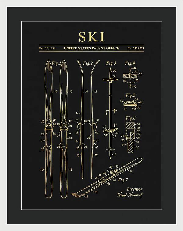 Ski Head Gold Patent Us2995379a