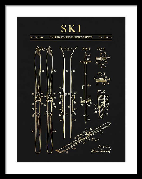 Ski Head Gold Patent Us2995379a