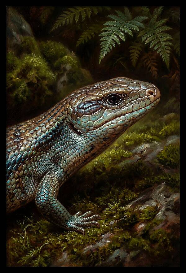 Skink Among Lush Greenery