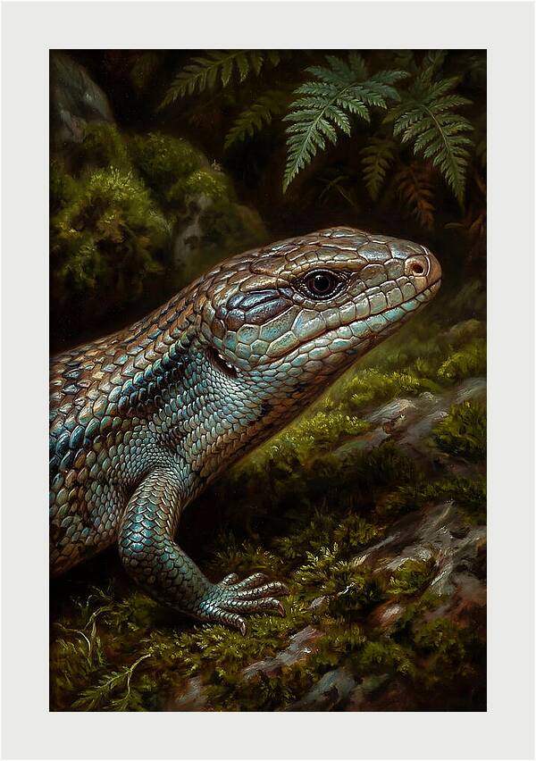 Skink Among Lush Greenery
