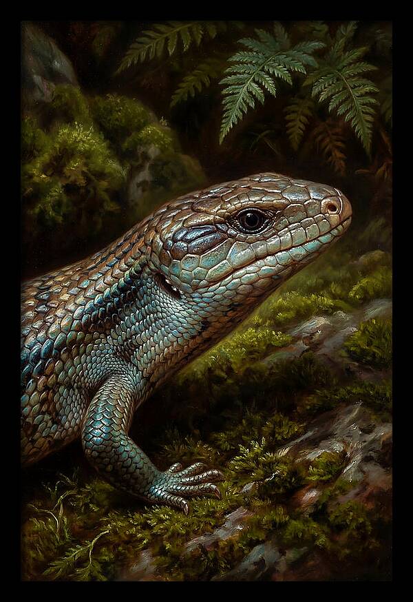 Skink Among Lush Greenery