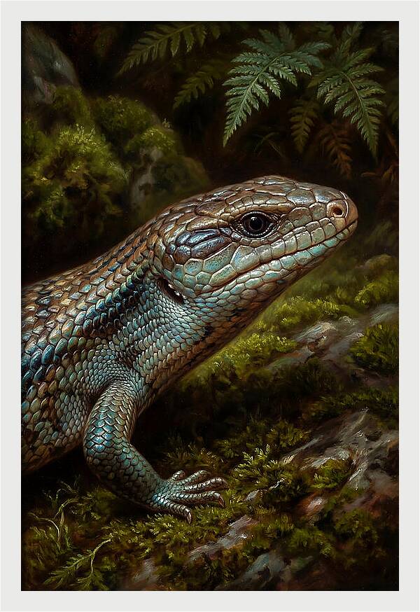 Skink Among Lush Greenery
