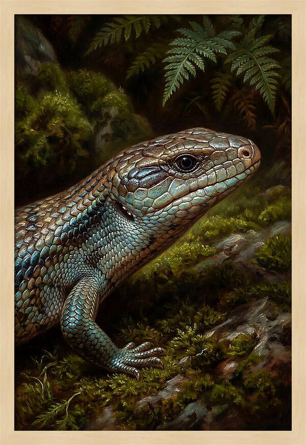 Skink Among Lush Greenery