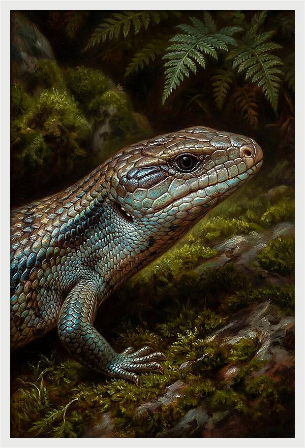 Skink Among Lush Greenery