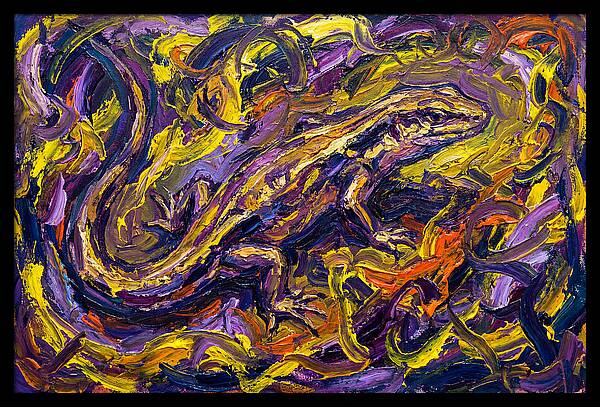 Skink In Vibrant Swirls