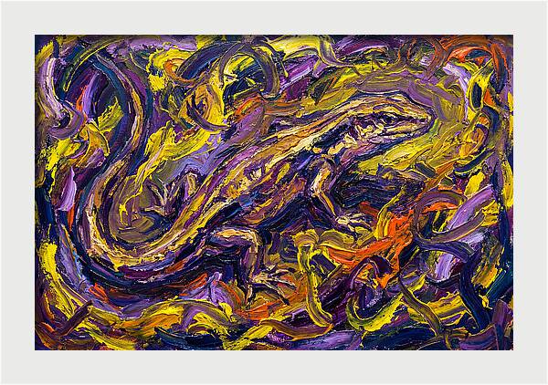 Skink In Vibrant Swirls