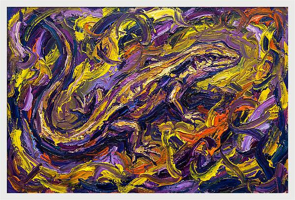 Skink In Vibrant Swirls