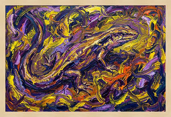 Skink In Vibrant Swirls