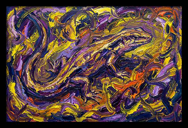 Skink In Vibrant Swirls
