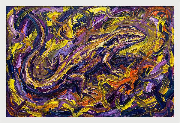 Skink In Vibrant Swirls