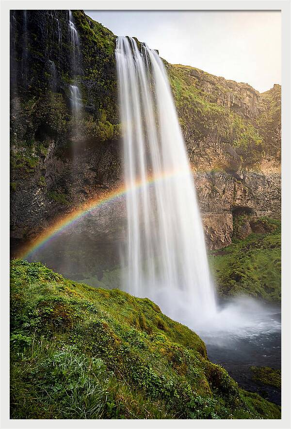 Skogafoss Waterfall At Golden Hour