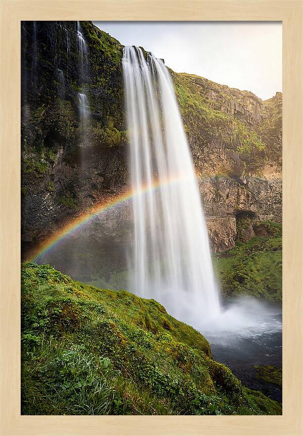 Skogafoss Waterfall At Golden Hour