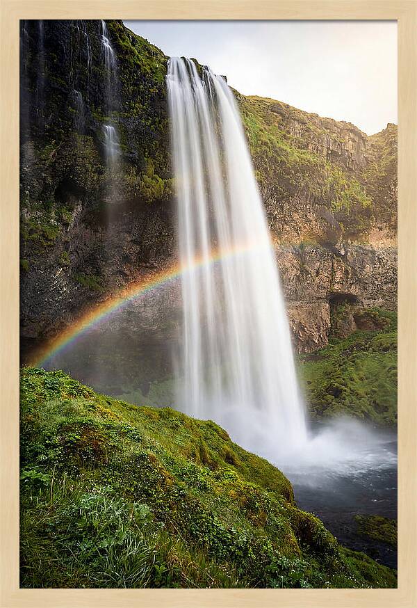 Skogafoss Waterfall At Golden Hour