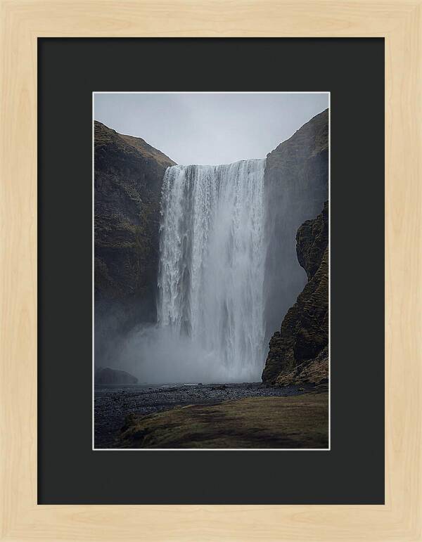 Skogafoss Waterfall Cascade
